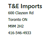 T&E Imports