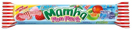 MAMBA FUN PARK FRUIT CHEWS 2.8OZ*$1.50 OFF PER BOX*