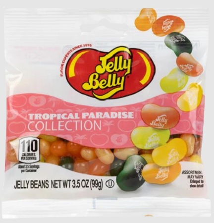 JELLY BELLY PEG BAG 3.5OZTROPICAL PARADISE