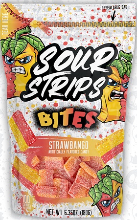 SOUR STRIPS BITES PEG BAG STRAWBANGO 6.35oz