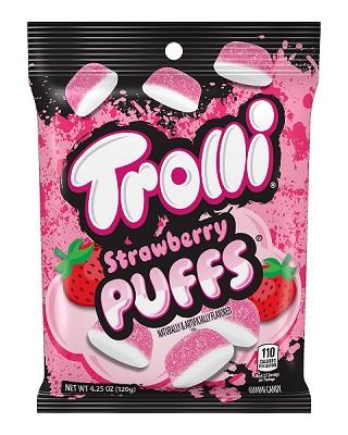 TROLLI STRAWBERRY PUFFS 4.25OZ BAG*$1.00 OFF PER CASE*
