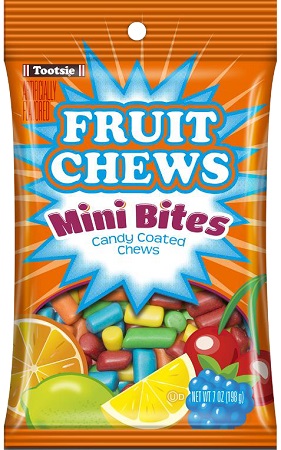 TOOTSIE FRUIT CHEWS MINI 7OZ PEG BAG