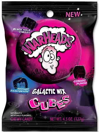 WARHEADS GALACTIC CUBES 4.5OZ PEG BAG