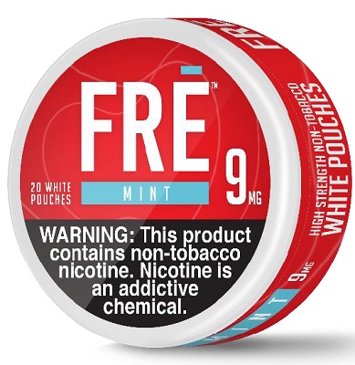 FRE NICOTINE POUCHES 9MG MINT 20CT(CONTAINS NO TOBACCO) *$2.00 OFF PER 5CT ROLL*