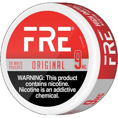 FRE NICOTINE POUCHES 9MG ORIGINAL 20CT*$2.00 OFF PER 5CT ROLL*