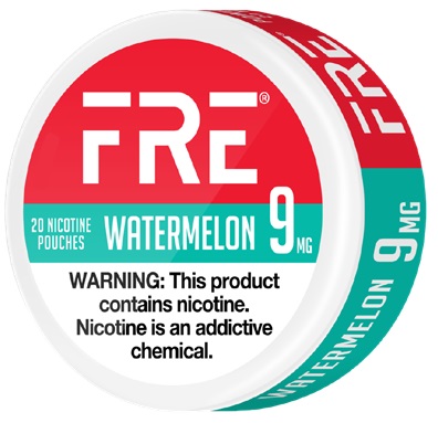 FRE NICOTINE POUCHES 9MG WATERMELON 20CT*$2.00 OFF PER 5CT ROLL*