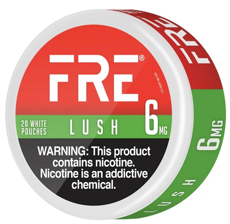 FRE NICOTINE POUCHES 6MG LUSH 20CT*$2.00 OFF PER 5CT ROLL*