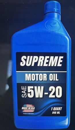 MOTOR OIL SUPREME 5W20API - SL, SH, SJ