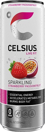 CELSIUS SPARKLING - STRAWBERRY PASSIONFRUIT -12oz