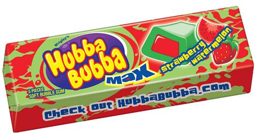 HUBBA BUBBA STRAWBERRY WATERMELON 18CT(5 PIECE)