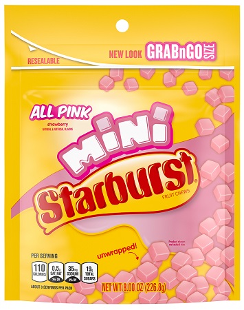 STARBURST MINIS ALL PINK POUCH 8OZ