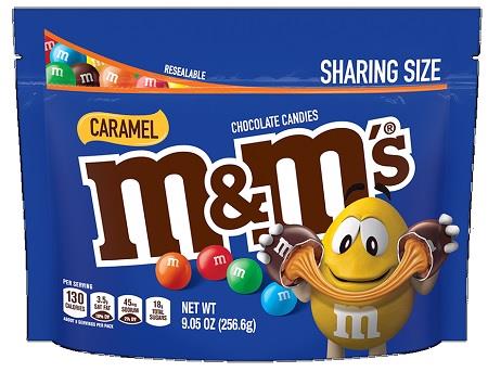 M & M CARAMEL 9.05OZ POUCH**AVAILABLE BY SPECIAL ORDER AND EMAIL ONLY, ALLOW 21 DAYS LEADTIME