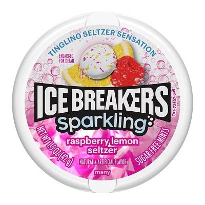 ICE BREAKERS TIN SPARKLING RASPBERRY LEMON SELTZER 8CT 1.5OZ