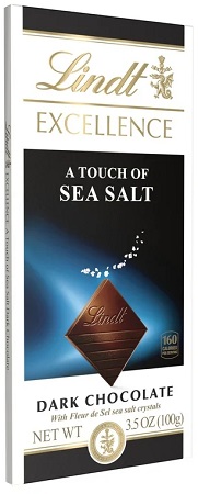 LINDT EXCELLENCE BAR A TOUCH OF SEA SALT 3.5oz       15% OFF PROMO**AVAILABLE BY SPECIAL ORDER AND EMAIL ONLY, ALLOW 21 DAYS LEADTIME**
