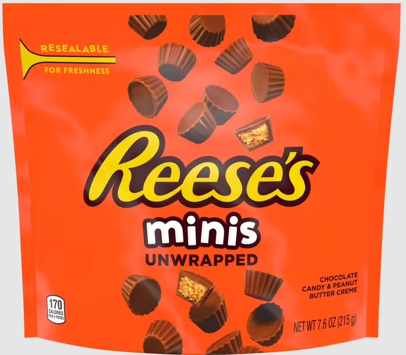 REESE'S MINI PEANUT BUTTER CUPS 7.6OZ BAG**AVAILABLE BY SPECIAL ORDER AND EMAIL ONLY, ALLOW 21 DAYS LEADTIME**