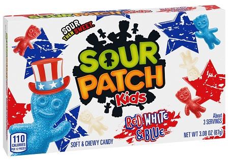 SOUR PATCH KIDS RED WHITE & BLUE 3.1OZ BOX**NOT AVAILABLE UNTIL 03/2026**