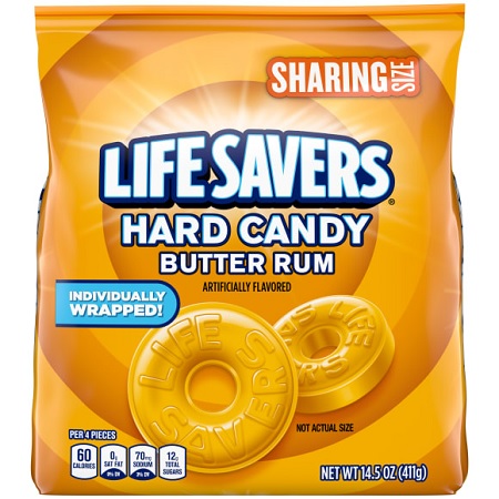 LIFESAVERS HARD CANDY BUTTER RUM  14.5OZ**AVAILABLE BY SPECIAL ORDER AND EMAIL ONLY, ALLOW 14 DAYS LEADTIME**