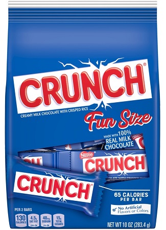 FUN SIZE CRUNCH BAR -10OZ**AVAILABLE BY SPECIAL ORDER AND EMAIL ONLY, ALLOW 21 DAYS LEADTIME