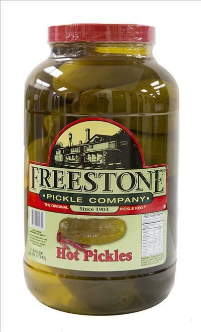 FREESTONE PICKLES 1 GAL. HOT(10-14CT)