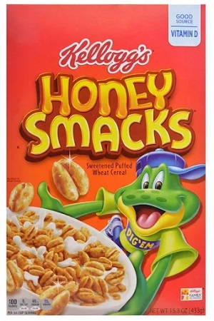 HONEY SMACKS CEREAL  15.3OZ**AVAILABLE BY SPECIAL ORDER AND EMAIL ONLY, ALLOW 21 DAYS LEADTIME