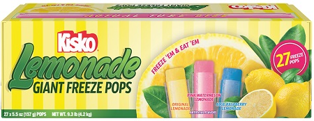 KISKO  LEMONADE FREEZE POPS 5.5OZ 27CT