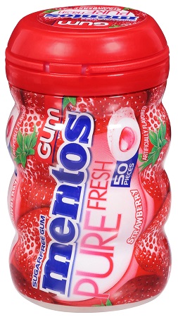 MENTOS GUM 6CT STRAWBERRY 50PC. (3.53OZ)