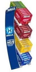 HALLS 8 + 1 DISPLAY - AVAILABLE WHILE INVENTORY LASTS(3BX HONEY, 2BX CHERRY, 2BX MENTHOL, 1BX STRAW, 1BX CITRUS)