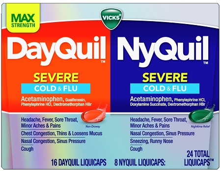 DAYQUIL/NYQUIL COLD & FLU LIQUICAPS**AVAILABLE BY SPECIAL ORDER ONLY, ALLOW 21 DAYS LEADTIME