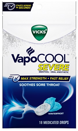 VICKS VAPOCOOL DROPS WINTERFROST 18PC.