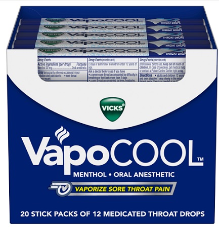 VICKS VAPOCOOL DROPS MAX STRENGTH WINTERFROST 20/12PC**AVAILABLE 5/01/2026 PREBOOK NOW**