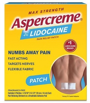 ASPERCREME PATCH W/LIDOCAINE 5CT**AVAILABLE BY SPECIAL ORDER ONLY, ALLOW 21 DAYS LEADTIME**
