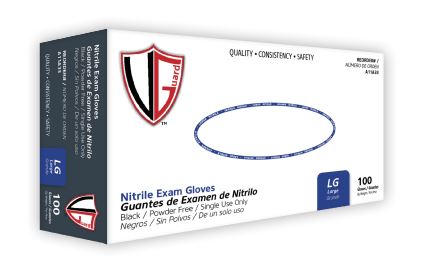 VANGUARD NITRILE GLOVES (BLACK)SIZE SMALL