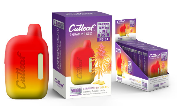 CUTLEAF 5 GRAM DISPOSABLE 2.0  - STRAWBERRY GELATO