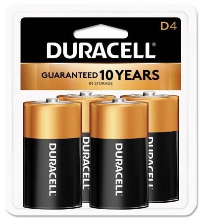 DURACELL .D -4PK     (MSRP $12.99)**AVAILABLE BY SPECIAL ORDER AND EMAIL ONLY, ALLOW 14 DAYS LEADTIME