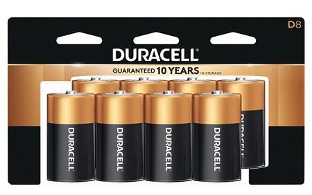 DURACELL .D -8PK   (MSRP $21.99)**AVAILABLE BY SPECIAL ORDER AND EMAIL ONLY, ALLOW 14 DAYS LEADTIME