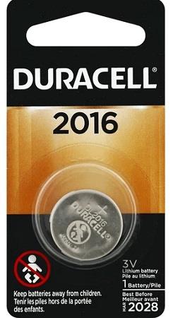 DURACELL LITHIUM COIN #2016 (1PK)   (MSRP $11.49)**AVAILABLE BY SPECIAL ORDER ONLY, ALLOW 14 DAYS LEADTIME**