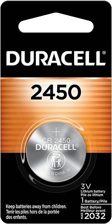 DURACELL LITHIUM COIN #2450 (1PK)     (MSRP $6.99)USED FOR FITNESS APPLIANCES, MEDICAL DEVICES SUCH ASS TENSIOMETERS AND THERMOMETERS.