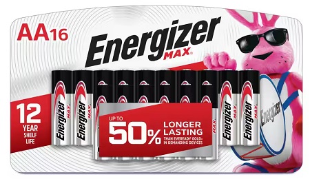 ENERGIZER MAX.  AA -16PK**AVAILABLE BY SPECIAL ORDER AND EMAIL ONLY, ALLOW 14 DAYS LEADTIME**