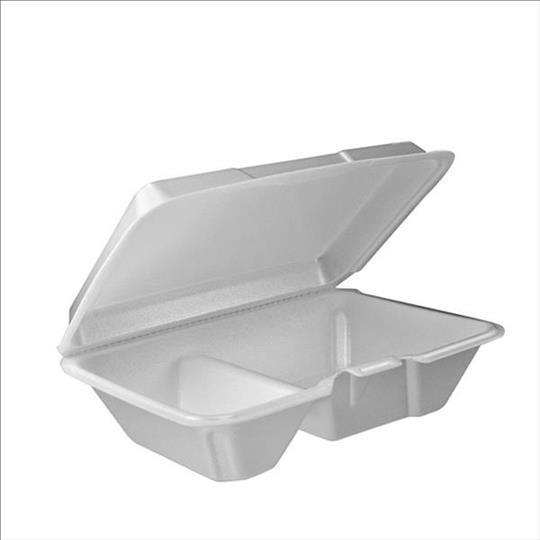 FOAM RESTAURANT BOX MED 2 COMP. (PERFORATED)9.25