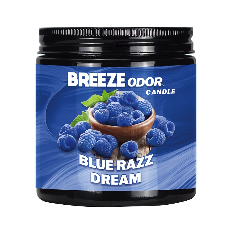 BREEZE ODOR CANDLE BLUE RAZZ DREAM13oz CANDLE
