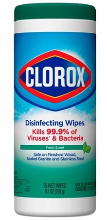 CLOROX WIPES FRESH SCENT 35CT