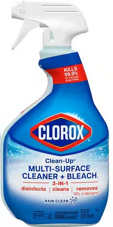 CLOROX CLEAN-UP CLEANER + BLEACH 32OZ RAIN CLEAN