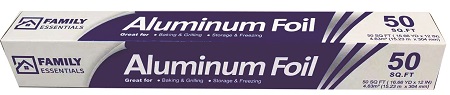 FAMILY ESSENTIALS ALUMINUM FOIL 24/50FT**AVAILABLE 2/2026 - PREBOOK NOW**