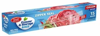 HOME SELECT FREEZER ZIPPER 1GAL