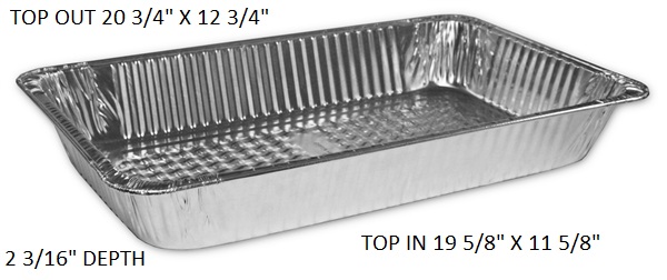 ROASTING PAN FULL SIZE MEDIUM 50CT(LID #2050)