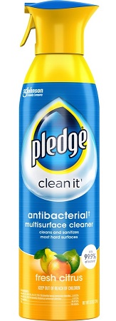PLEDGE MULTI-SURF.ANTIBAC SPRAY CITRUS*$8.00 OFF PER CASE - WHILE INVENTORY LASTS*