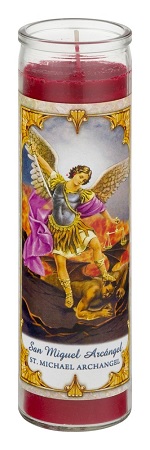 CANDLE RELIGIOUS 12CTST.MICHAEL (WHITE) (8.1OZ)