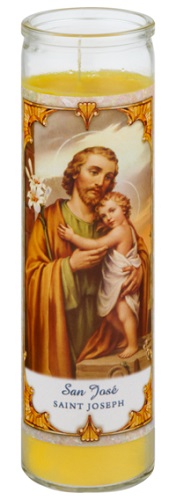 CANDLE RELIGIOUS 12CTST.JOSEPH YELLOW (8.1OZ)