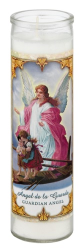 CANDLE RELIGIOUS 12CTGUARDIAN ANGEL WHITE (8.1OZ)