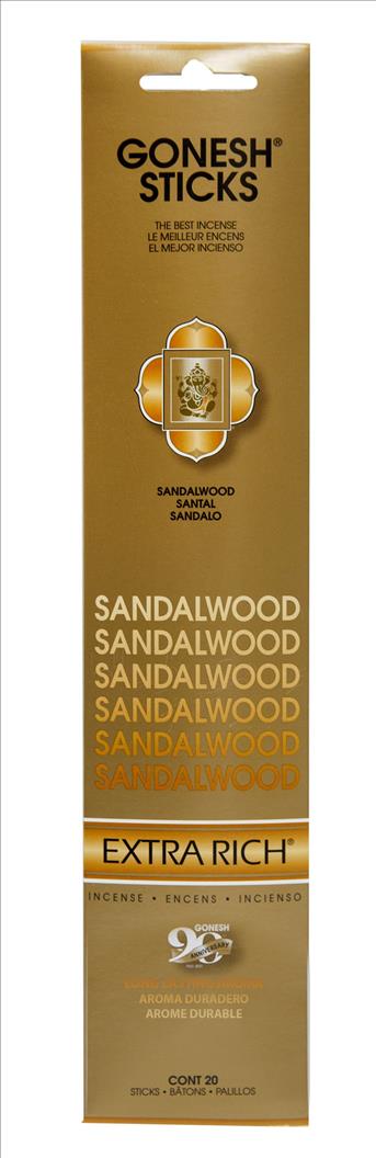 INCENSE GONESH 4CT/20 STICKSSANDALWOOD